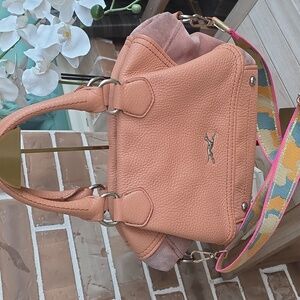 BIMBA Y LOLA Bag Stylish Tan Leather Satchel